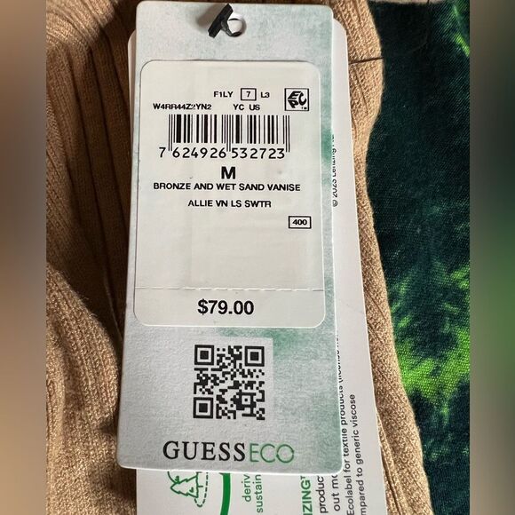 Guess Allie V-Neck Long Sleeve Sweater - Picture 8 of 9